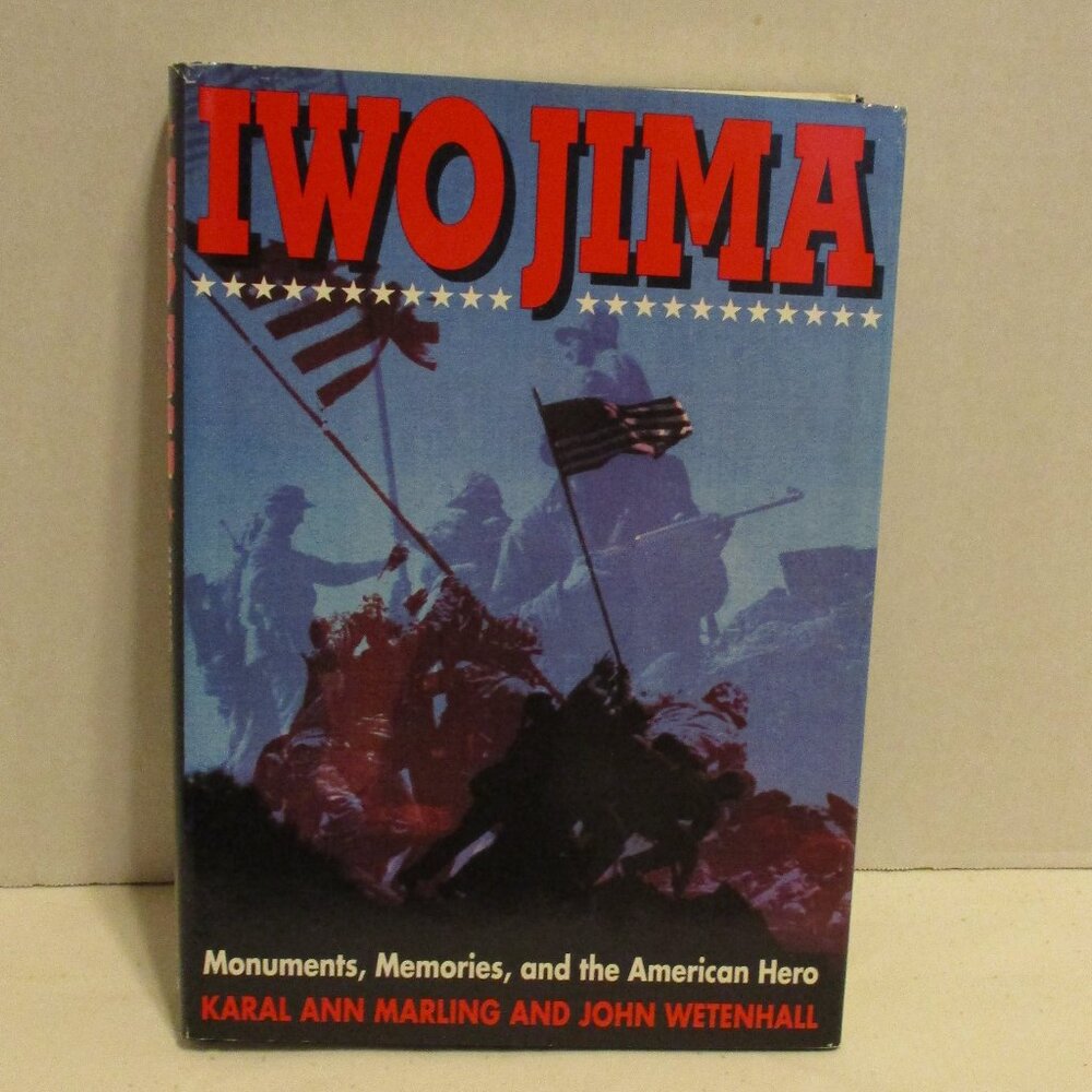 Iwo Jima Book Medium Red White Blue Black War Fighting Bombs Death Reading Book